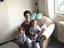 Twins with mother in Acbadem.